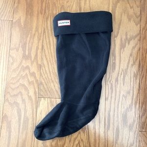 Hunter Wide Fit Tall Boot Socks Welly Liners L Black EUC Rare HTF